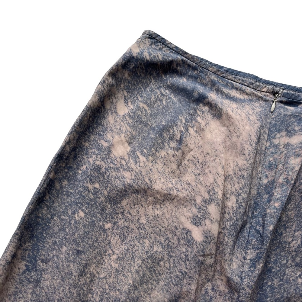 Banana Republic Women’s Size 12 Blue, Tan, Acid Wash Denim Look Lined Midi Skirt - Picture 10 of 15